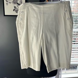 White longer shorts with button detail *New*